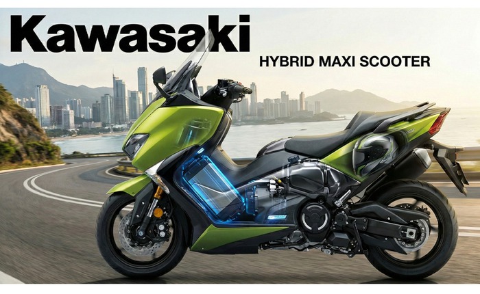 Lộ diện bằng sáng chế xe tay ga Hybrid của Kawasaki: Tham vọng tái định nghĩa Maxi Scooter?