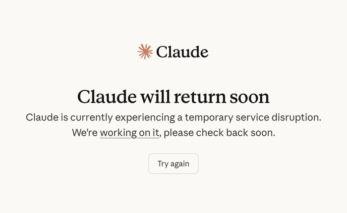 AI Claude "sập" diện rộng, ảnh hưởng hàng trăm triệu người dùng