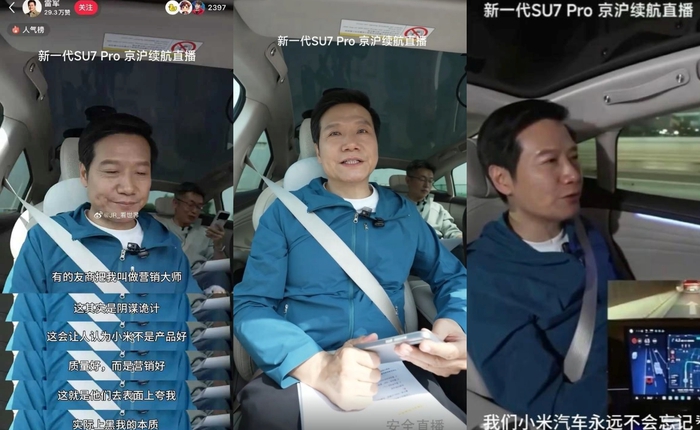 Livestream 15 giờ xuyên 1.265 km chỉ sạc một lần, Lôi Quân phá vỡ tranh cãi marketing bằng sự thật