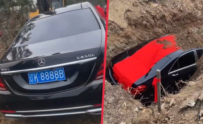 Chôn xe sang tiền tỷ theo người đã khuất, gia đình Trung Quốc gây phẫn nộ, bị xử lý và buộc xin lỗi công khai