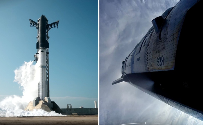 Siêu tên lửa mạnh nhất từng được phóng của SpaceX hoàn tất thử nghiệm dù bệ đẩy rơi xuống biển