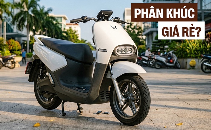 Lộ thiết kế xe máy điện VinFast mới lạ: Dáng thể thao hiện đại, ghi đông trần, động cơ gắn liền bánh