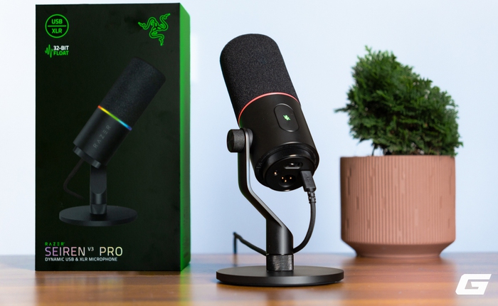 Trên tay Razer Seiren V3 Pro: Chiếc microphone XLR đầu tiên và cũng “chuẩn studio” nhất của Razer