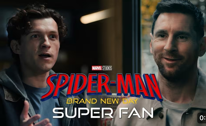"Cú nổ" truyền thông: Messi bất ngờ xuất hiện trong trailer Spider-Man, bay giữa toà nhà chọc trời và vẫn không chịu nói tiếng Anh