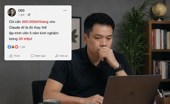 CEO Việt khoe dùng Claude AI giá 500.000 đồng thay lập trình viên lương 30 triệu và cái kết "đắng"
