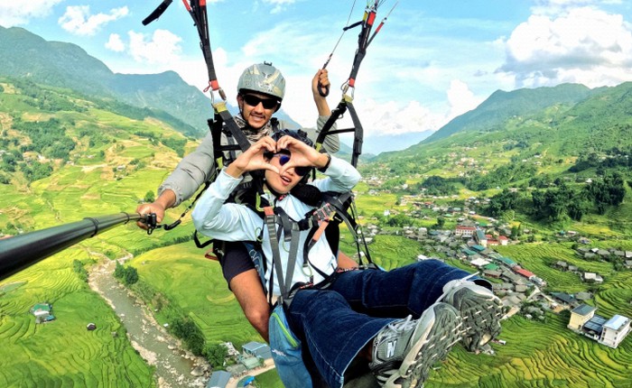 2,19 triệu cho 15 phút bay trên ruộng bậc thang: Bay dù lượn ngắm mùa vàng Sapa thực sự diễn ra như thế nào?