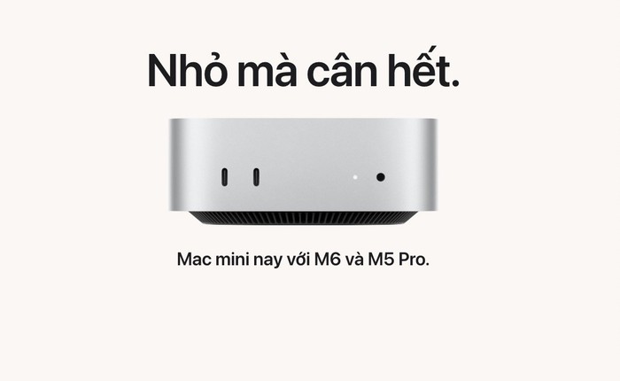 Không cần chờ tới Halloween, Apple đánh úp người dùng với chip M6 tiến trình 2nm trên Mac mini, giá từ 24,9 triệu đồng