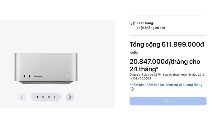 Mac Studio mới bản "max option" giá hơn nửa tỷ