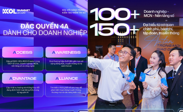 Đếm ngược D2: Đặc quyền doanh nghiệp khi tham gia KOL Summit 2026