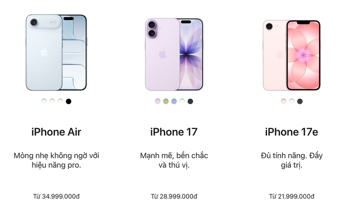 Apple vừa tăng giá iPhone đời cũ: iPhone Air giờ ngang giá bản Pro Max, iPhone 17e tăng lên tận 22 triệu