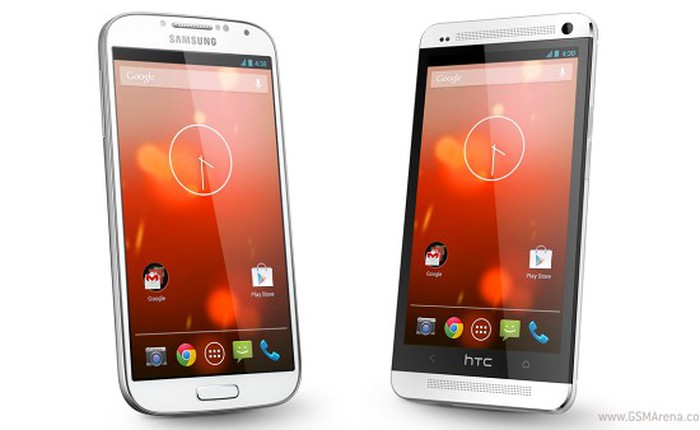Galaxy S4 và HTC One Google Edition bắt đầu được bán