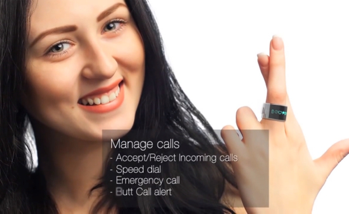 Smarty Ring - nhẫn thông minh có thể hiện thông báo mới trên smartphone