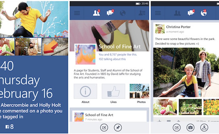 Sau nhiều năm chờ đợi, Windows Phone 7 mới có ứng dụng Facebook riêng