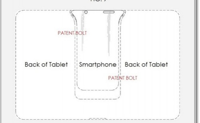 Samsung đăng ký thiết kế điện thoại lai máy tính bảng mới lạ