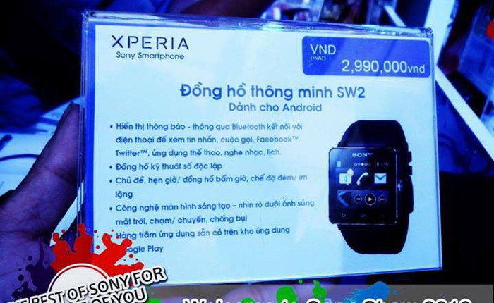 Không có chuyện đồng hồ Sony SmartWatch 2 giá chỉ 3 triệu đồng ở Việt Nam