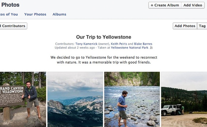 Facebook thử nghiệm tính năng cho phép nhiều người tải hình ảnh lên cùng một album