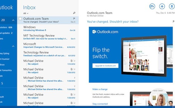 Microsoft nói chi tiết về các nâng cấp trong ứng dụng Mail của Windows 8.1