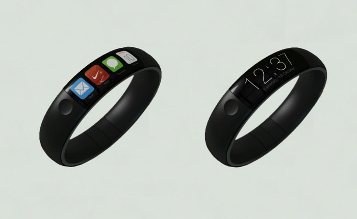 Ý tưởng đồng hồ Apple iWatch màn hình cong, chạy ứng dụng iOS