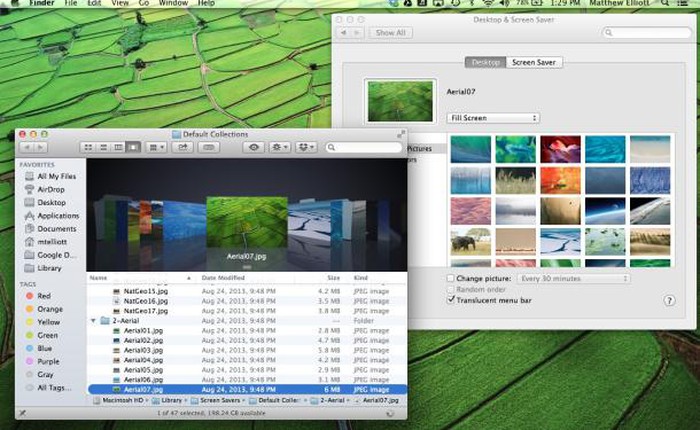 Cách truy cập vào hơn 40 ảnh nền "bí mật" trên OS X Mavericks