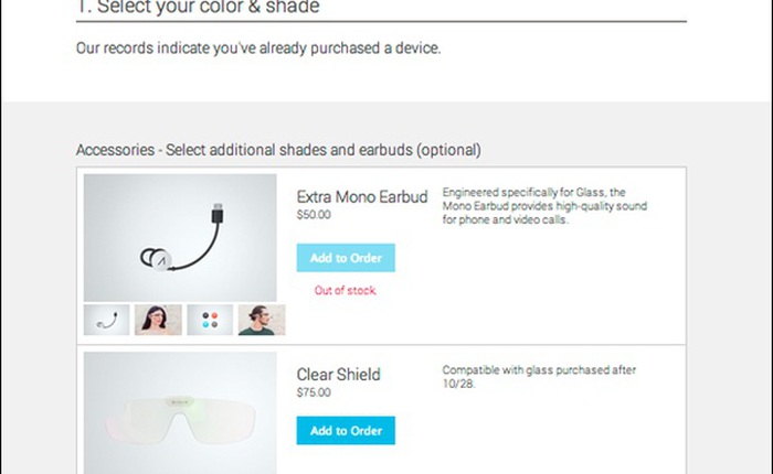Chợ phụ kiện dành riêng cho Google Glass