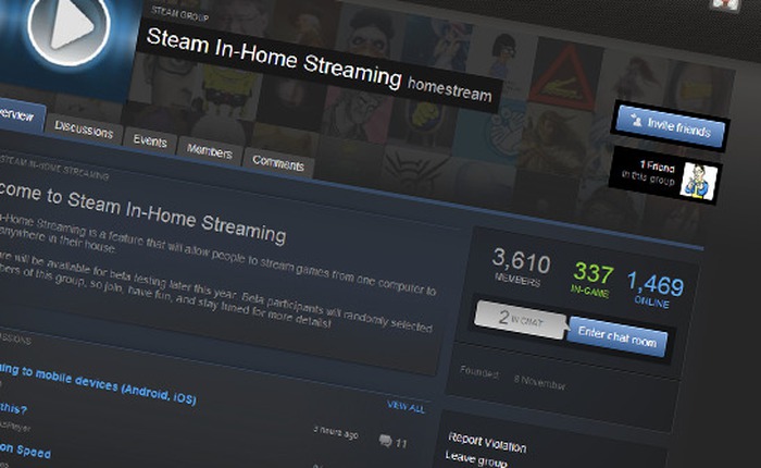 Valve cho game thủ đăng kí dùng thử dịch vụ In-Home Streaming