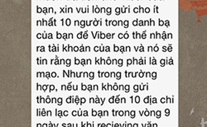 Xuất hiện thông tin giả mạo Viber thu phí dịch vụ nhắn tin từ năm 2014