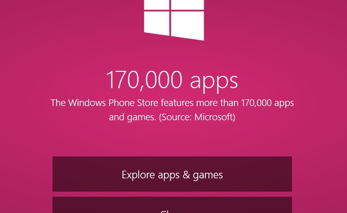 Windows Phone Store cán mốc 170.000 ứng dụng sau hơn 3 năm xuất hiện