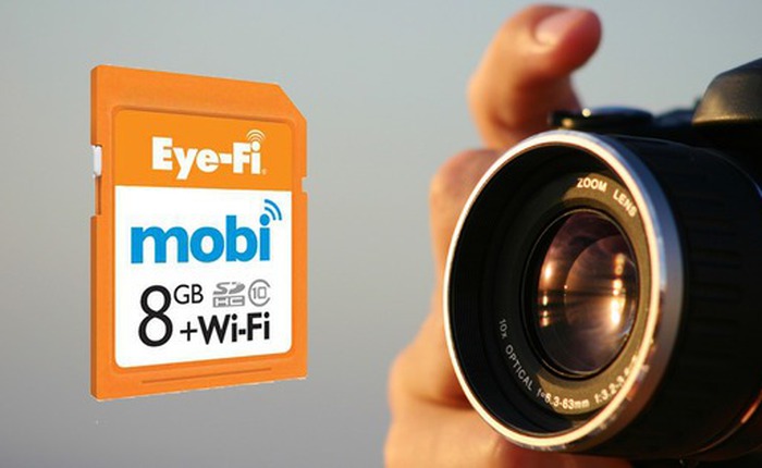 Thẻ nhớ mới cho phép chuyển ảnh từ camera sang thiết bị di động bằng sóng Wi-Fi