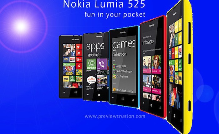 Hình ảnh rò rỉ Lumia 525, bản nâng cấp của Lumia 520 với 1 GB RAM