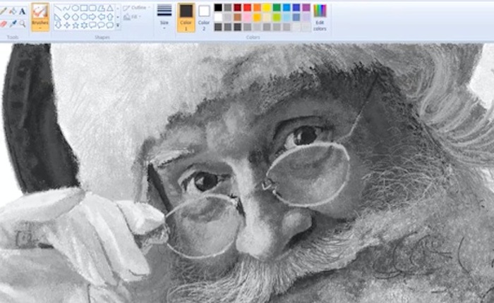 Bức vẽ ông già Noel từ Microsoft Paint đẹp đến khó tin