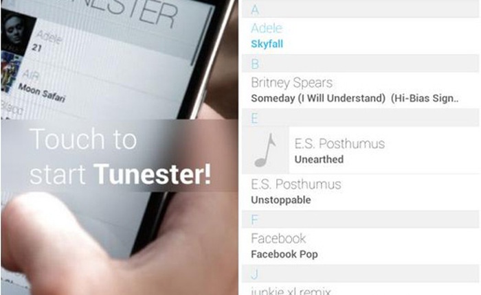 Tunester trình nghe nhạc tối giản dành cho Android