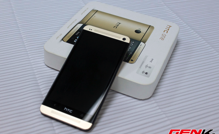 Mở hộp HTC One phiên bản Gold
