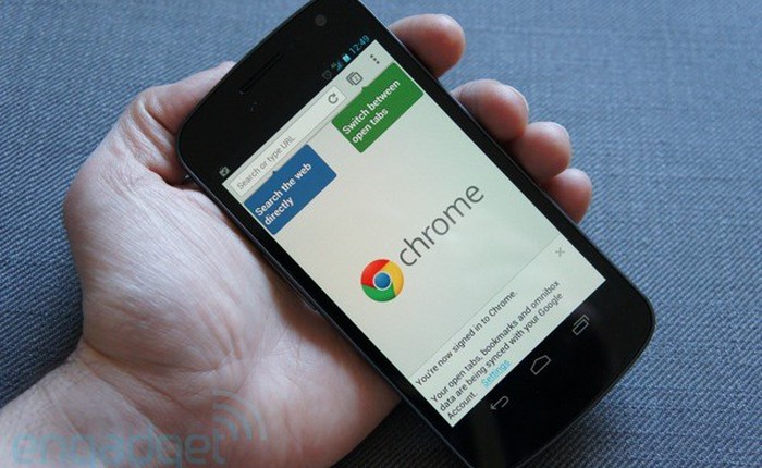 Đã có bản beta Chrome 31 cho Android: Tăng tốc tìm kiếm, đặt shortcut web trên Homescreen