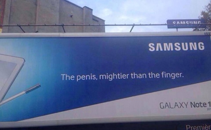 Samsung quảng cáo "cậu nhỏ" của Galaxy Note khỏe hơn ngón tay