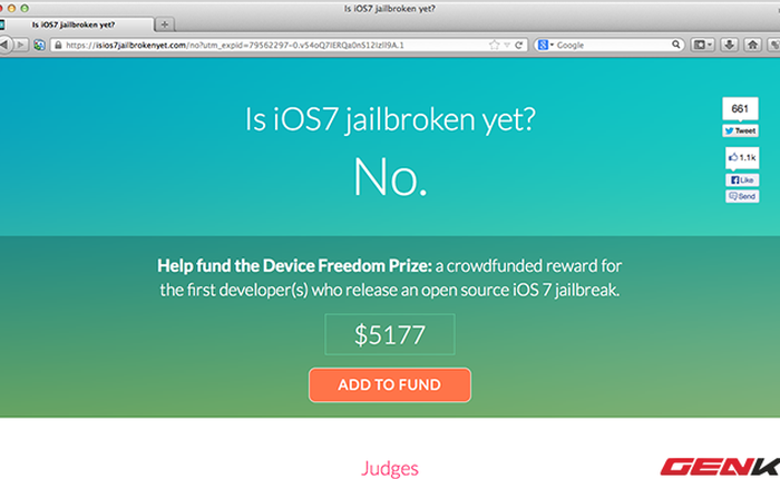 Giải thưởng hơn 5 nghìn USD cho người phát hành công cụ Jailbreak iOS 7