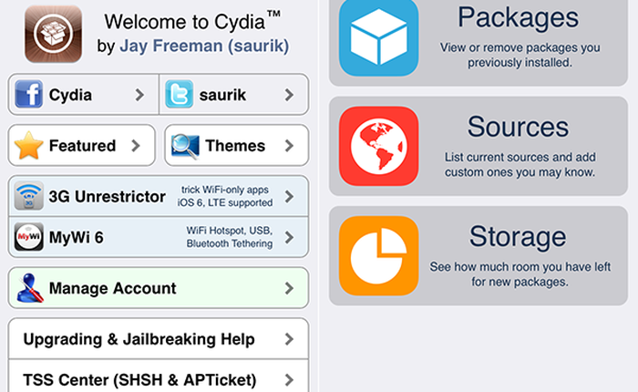 Đã có Cydia "chính chủ" thiết kế phẳng cho người dùng iOS 7