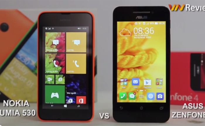 Video so sánh chi tiết Nokia Lumia 530 và Asus Zenfone 4
