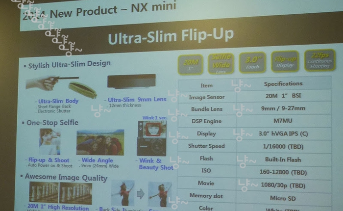 Rò rỉ NX mini: Máy ảnh mirrorless mỏng và nhỏ của Samsung