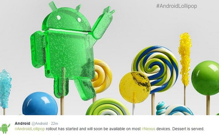 Hầu hết thiết bị Nexus sẽ được cập nhật Android 5.0 từ hôm nay