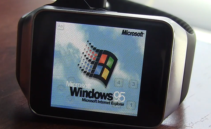 Thán phục trước smartwatch Gear Live chạy Windows 95 của lập trình viên 16 tuổi