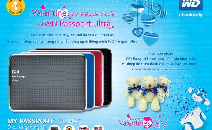 Valentine thêm nhiều yêu thương với My Passport Ultra