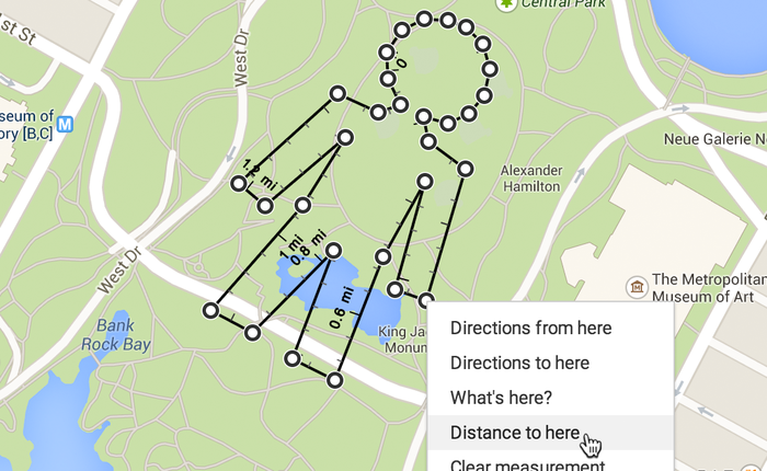 Google Maps cập nhật chức năng đo khoảng cách trên bản đồ
