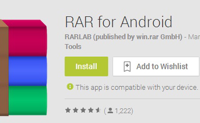 Tạo và quản lí các tập tin RAR trên Android như trên máy tính