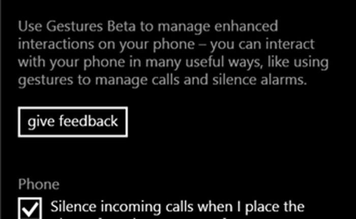 Microsoft tung ứng dụng Gestures Beta: Điều khiển smartphone Windows Phone không cần chạm