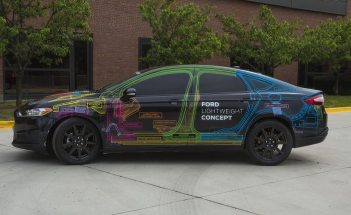 Ford giới thiệu concept xe siêu nhẹ được chế tạo từ vật liệu tiên tiến
