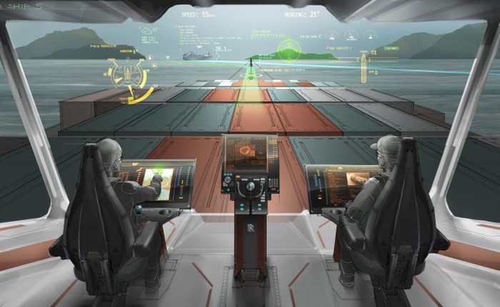 Rolls - Royce giới thiệu thiết kế phòng điều khiển tàu thuỷ trong tương lai gần