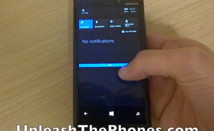 Trải nghiệm tính năng thông báo Action Center trên Windows Phone 8.1