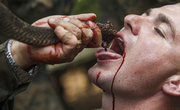 Xem binh sĩ uống máu rắn hổ mang, nhai bọ cạp để sinh tồn
