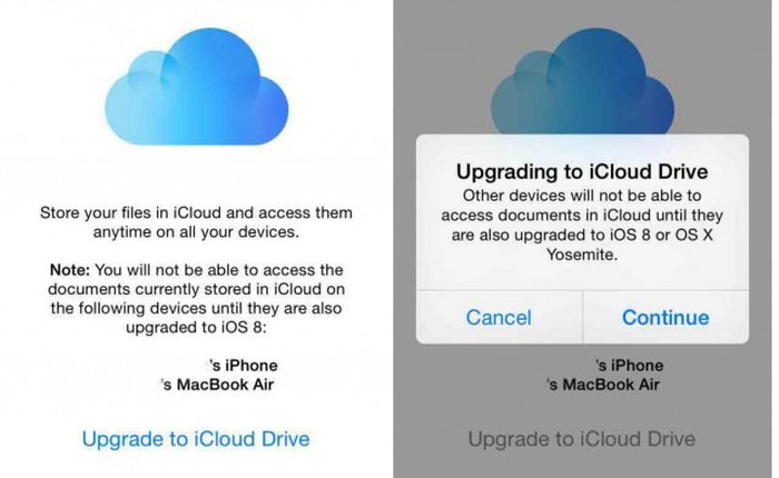 Đừng vội kích hoạt iCloud Drive khi nâng cấp iOS 8