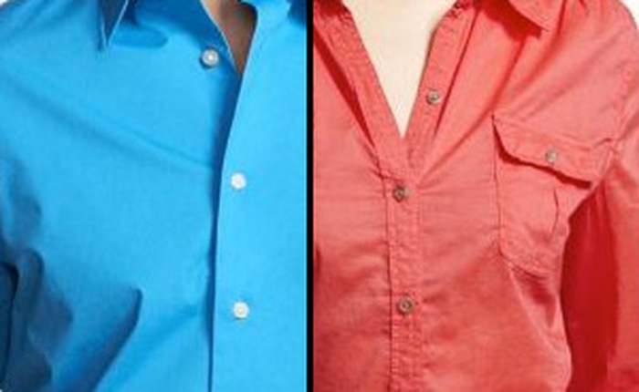Những lý giải tại sao áo sơ mi nam và nữ có hàng cúc áo nằm ngược nhau